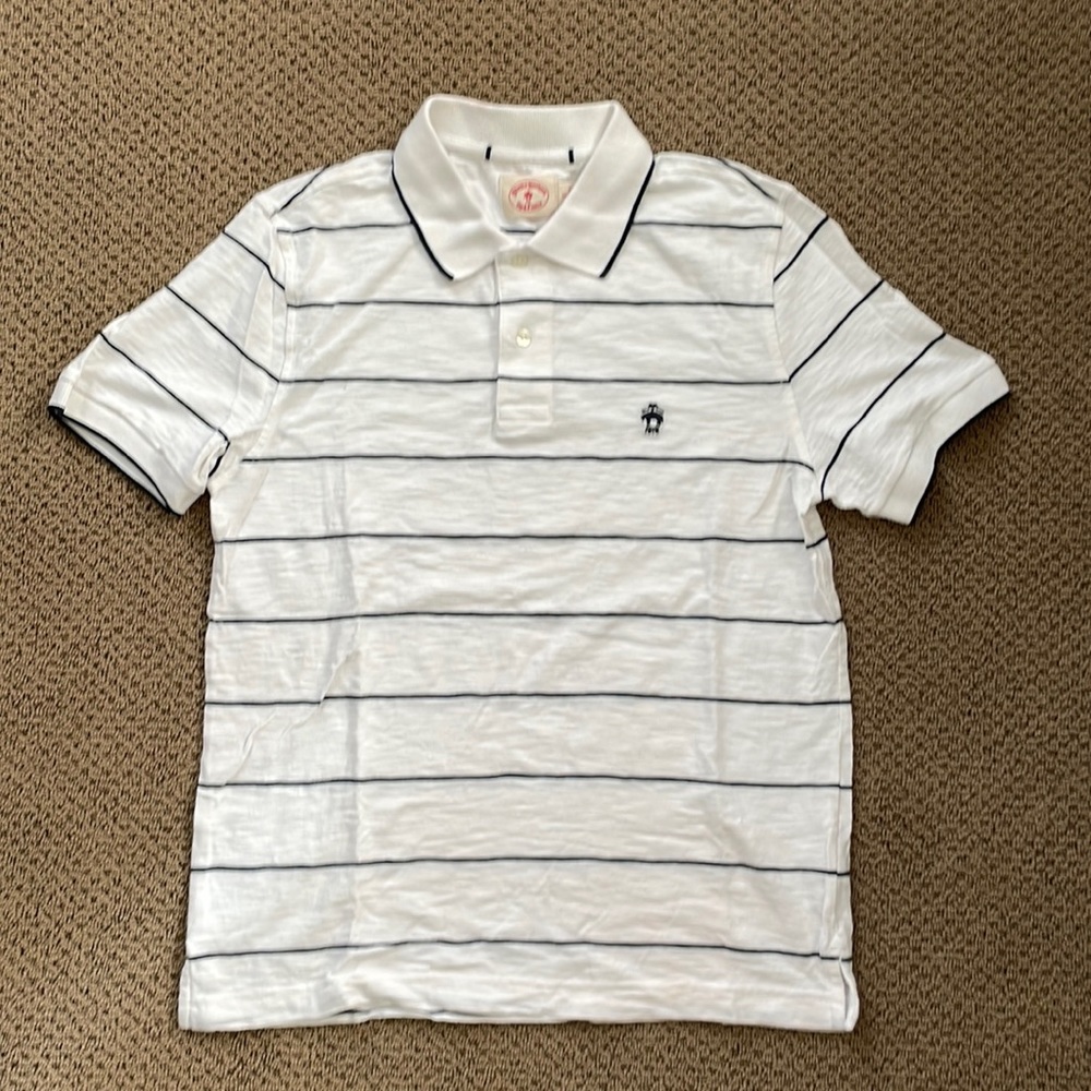 Red Fleece Blue Stripe Polo